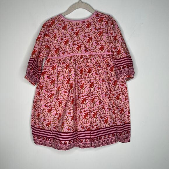 Pink Chicken Floral Pink and Red Casual Dress - Picture 5 of 5